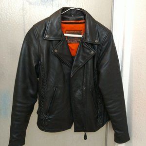 Womens First Leather Motorcycle  Jacket with liner